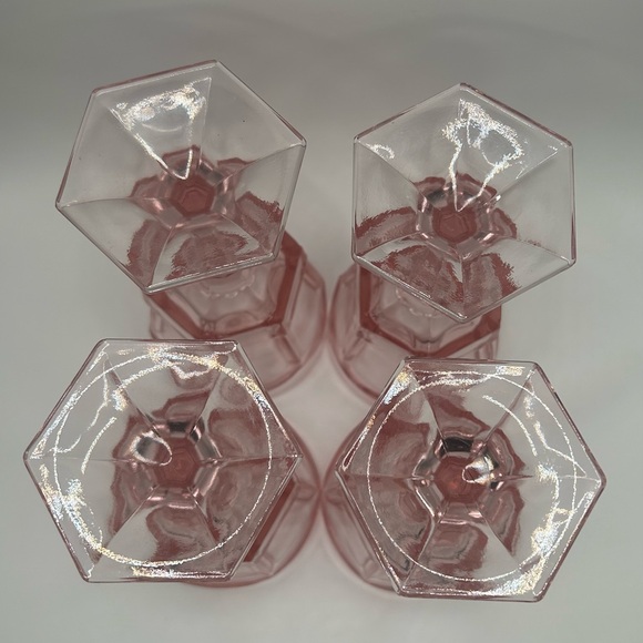 Vintage Fostoria Virginia Pink Water Goblet - Set of 4 - Picture 7 of 8